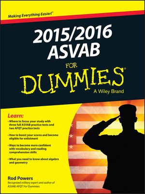 2015 / 2016 ASVAB For Dummies - ebook